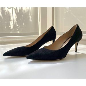 M Gemi The Esatto 70mm Pointed Toe Heel Black Suede Women's EU 40.5 US 9.5